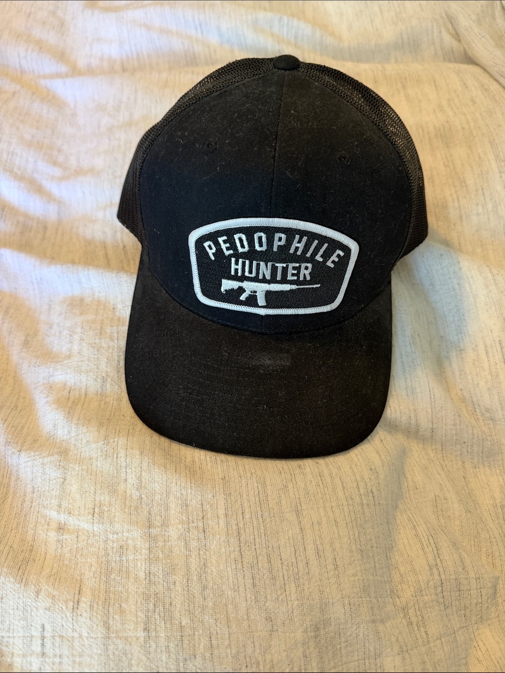 Black Patch Trucker Cap